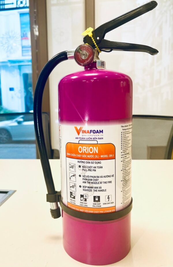 Bình chữa cháy Pin xe điện Lithium ORION 3 lít OR-3